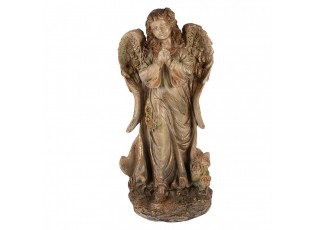 Béžová antik dekorace socha anděl Angel Vintage - 38*27*79 cm