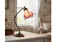 Stolní lampa Tiffany s růžovým stínidlem květ Bloom - 26*19*50 cm Clayre & Eef