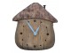 Dřevěné stolní hodiny ve tvaru domku - 18*5*19 cm / 1*AA Clayre & Eef