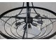 Černý antik lustr s kapkovitými krystaly Versailles - 70*57cm/ E14/ 40W Chic Antique