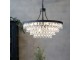 Černý antik lustr s kapkovitými krystaly Versailles - 90*59cm/ E14/ 40W Chic Antique