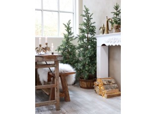 Zelený vánoční stromek jedle se světýlky Fir Tree LED - 150 cm / 3xAA