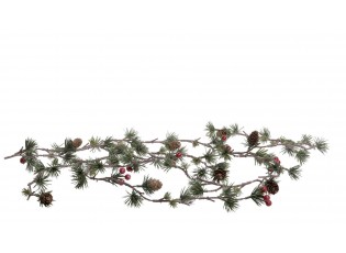 Vánoční cedrová girlanda se šiškami a bobulemi Cedar Garland - 160 cm