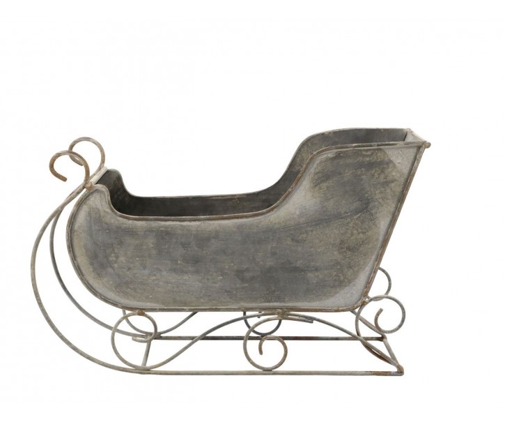 Zinkové antik kovové sáně Dreaming Christmas - 26*10*16 cm Chic Antique