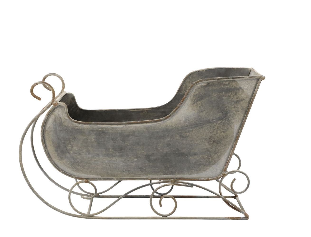 Zinkové antik kovové sáně Dreaming Christmas - 26*10*16 cm
