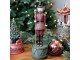 Višňovo-zelená antik hrací skříňka Louskáček Noël - Ø 8,5*28 cm Chic Antique