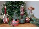 Višňovo-zelená antik hrací skříňka Louskáček Noël - Ø 8,5*28 cm Chic Antique