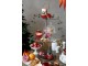 Višňovo-zelená antik hrací skříňka stromek Noël - Ø 10*18,5 cm Chic Antique