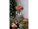 Višňovo-zelená antik hrací skříňka kolotoč s koníky Noël - Ø 12,5*23 cm Chic Antique