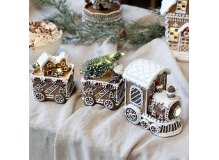 Perníkový vláček se světýlky Gingerbread Noël LED - 26*8*11 cm