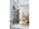Krémovo-zlatá antik hrací skříňka stromek Noël - Ø 10*18,5 cm Chic Antique