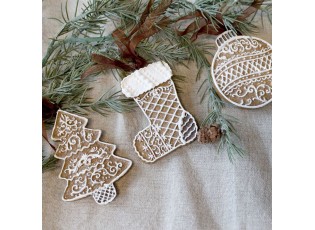 3ks perníková závěsná dekorace Noël - 6*1,5*8cm
