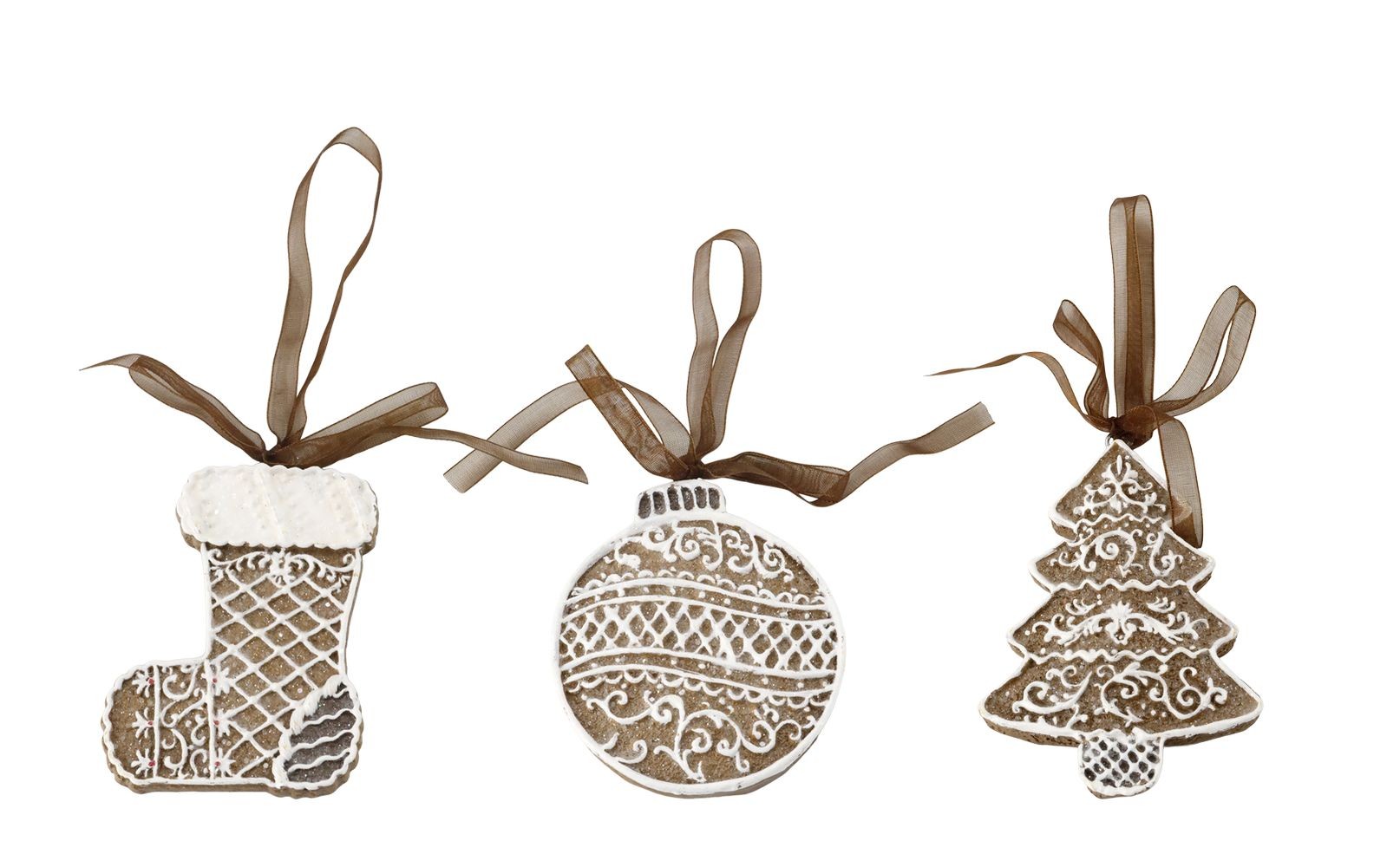 3ks perníková závěsná dekorace Noël - 6*1,5*8cm