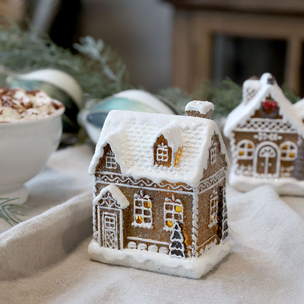 Perníková chaloupka se světýlky Gingerbread Noël LED - 8*6*10 cm