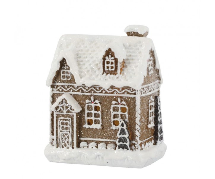 Perníková chaloupka se světýlky Gingerbread Noël LED - 8*6*10 cm Chic Antique