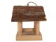 Přírodní dřevěné krmítko pro ptáčky - 19*18*19 cm Clayre & Eef