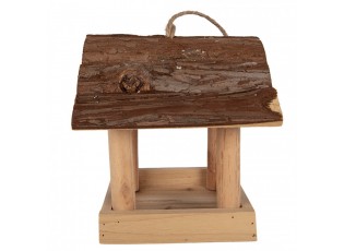 Přírodní dřevěné závěsné krmítko pro ptáčky - 19*18*19 cm
