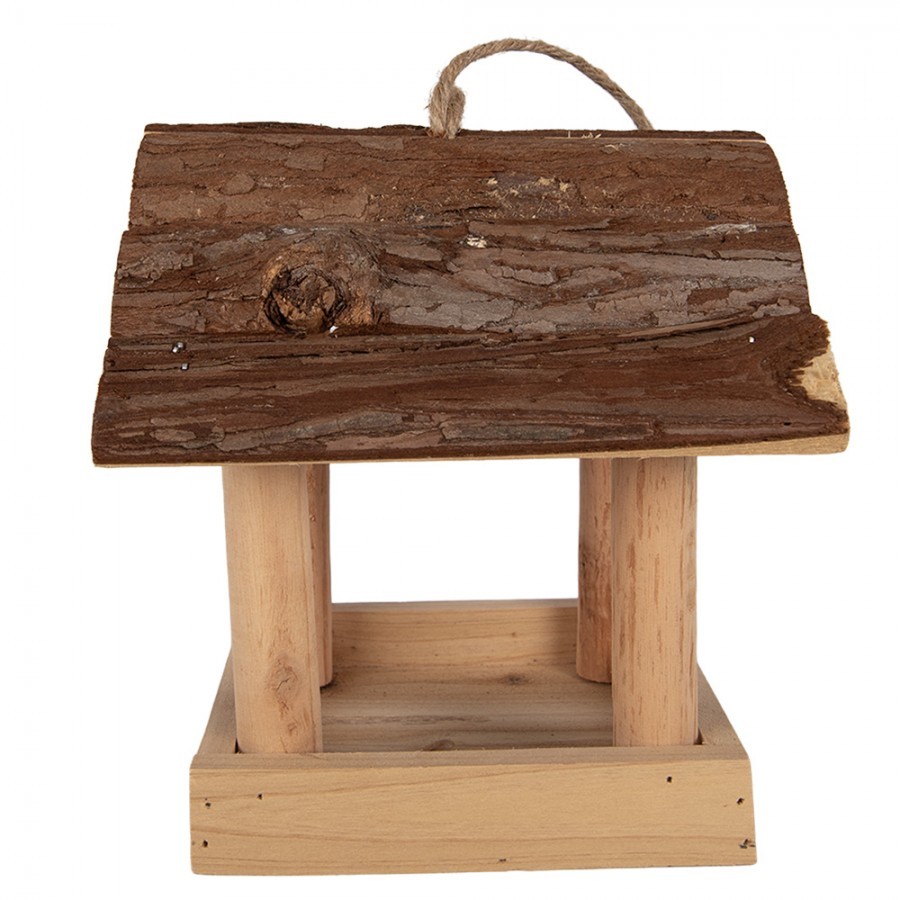Přírodní dřevěné krmítko pro ptáčky - 19*18*19 cm