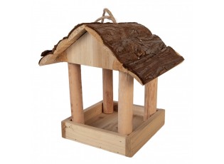 Přírodní dřevěné závěsné krmítko pro ptáčky - 19*18*19 cm