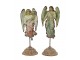 Set 2ks vánoční kovová dekorace anděl Angel Vintage - 11*10*30 cm Chic Antique