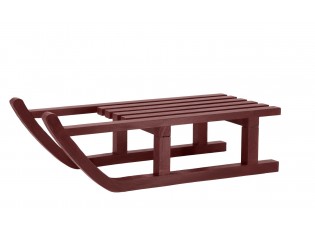 Višňová antik dřevěná dekorace sáně Sledge Vintage - 38*18*10 cm