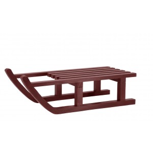 Višňová antik dřevěná dekorace sáně Sledge Vintage - 38*18*10 cm