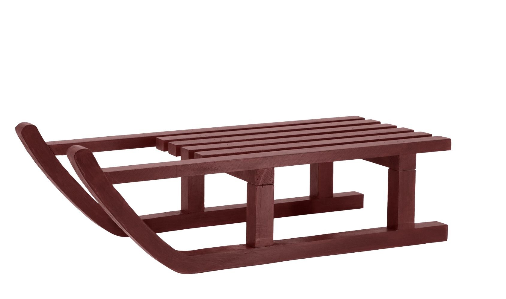 Višňová antik dřevěná dekorace sáně Sledge Vintage - 38*18*10 cm