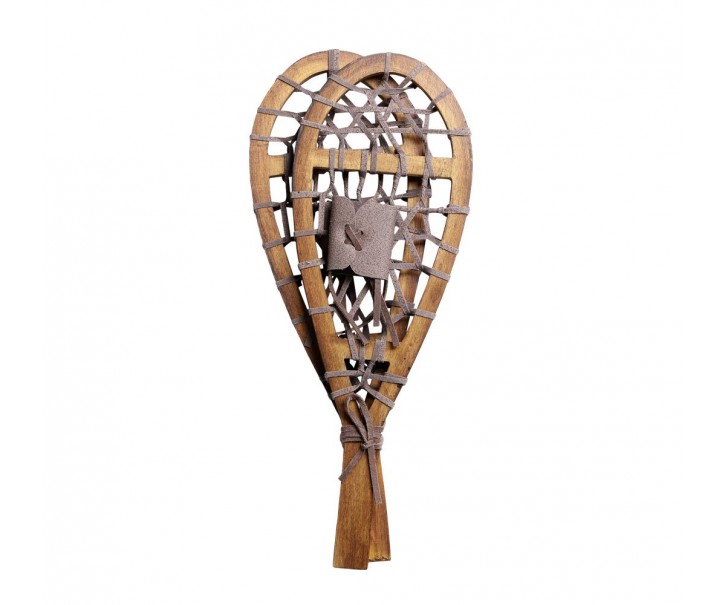 Hnědá antik dekorace sněžnice Snowshoes Vintage - 23*3*36 cm Chic Antique