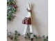 Bílá antik dřevěná dekorace lyže s botami Ski Vintage - 33*12*7 cm Chic Antique