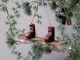 Hnědo-višňová vánoční ozdoba Snowboard Vintage - 5*3*17 cm Chic Antique