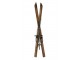 Hnědá dřevěná dekorace lyže Ski Vintage - 5,5*120 cm Chic Antique