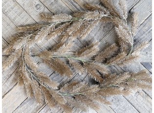 Vánoční champagne jedlová girlanda Garland se třpytkami - 180 cm