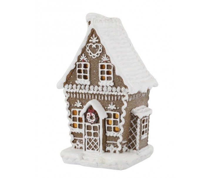 Perníková chaloupka se světýlky Gingerbread Noël LED - 8*6*10 cm Chic Antique