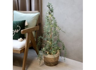 Zelený vánoční borovicový stromek v květináči se světýlky Pine Tree - 90 cm