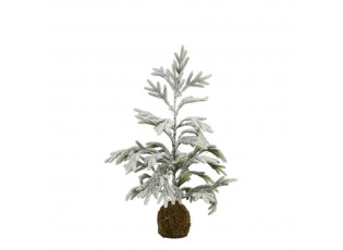 Zasněžený borovicový stromek se světýlky Pine Tree - 65 cm / 3xAA