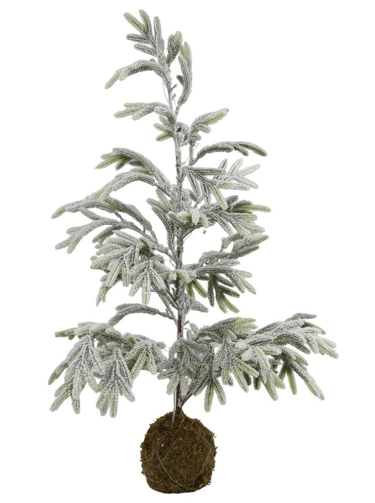 Zasněžený borovicový stromek se světýlky Pine Tree - 65 cm / 3xAA