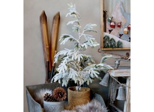 Zasněžený borovicový stromek se světýlky Pine Tree - 85 cm / 3xAA