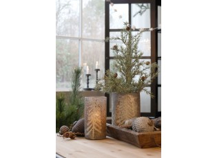 Zelený vánoční borovicový stromek v jutě a se šiškami Pine Tree - 60 cm