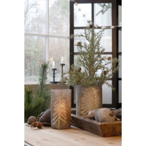 Zelený vánoční borovicový stromek v jutě a se šiškami Pine Tree - 60 cm