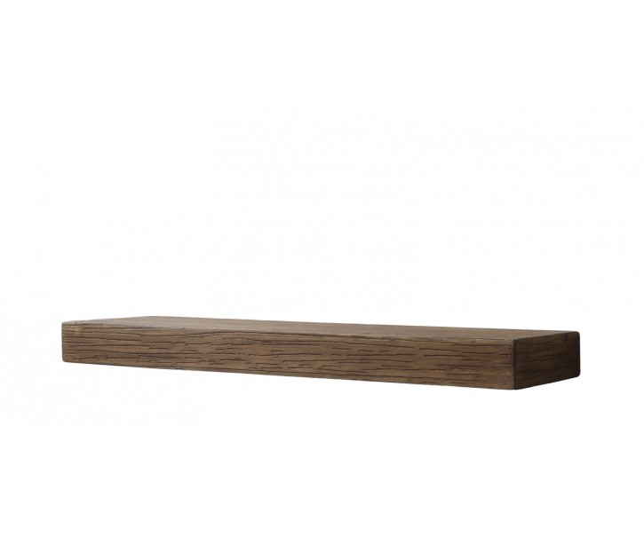 Hnědá antik dřevěná nástěnná polička Grimaud - 50*13*12 cm Chic Antique