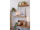 Hnědá antik dřevěná nástěnná polička Grimaud - 50*13*12 cm Chic Antique