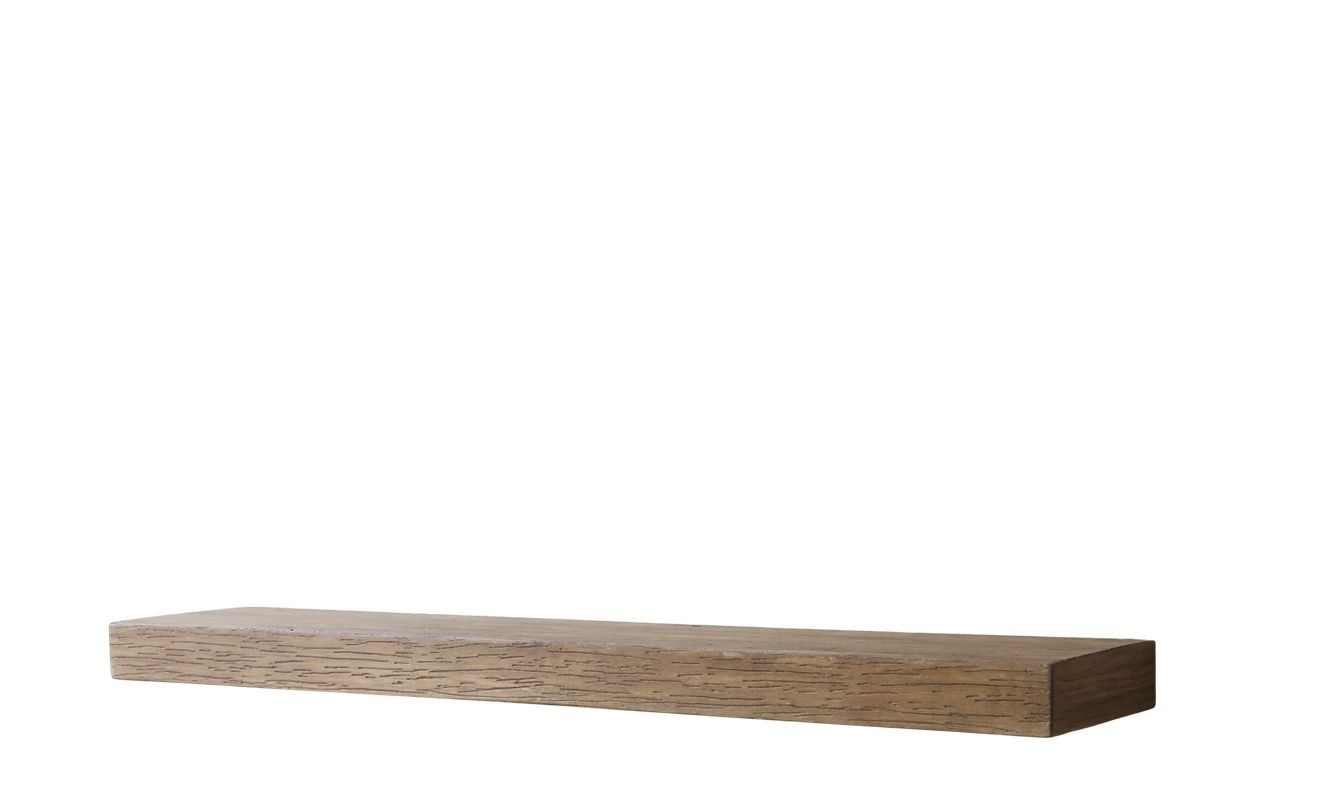 Hnědá antik dřevěná nástěnná polička Sven - 90*18*5 cm