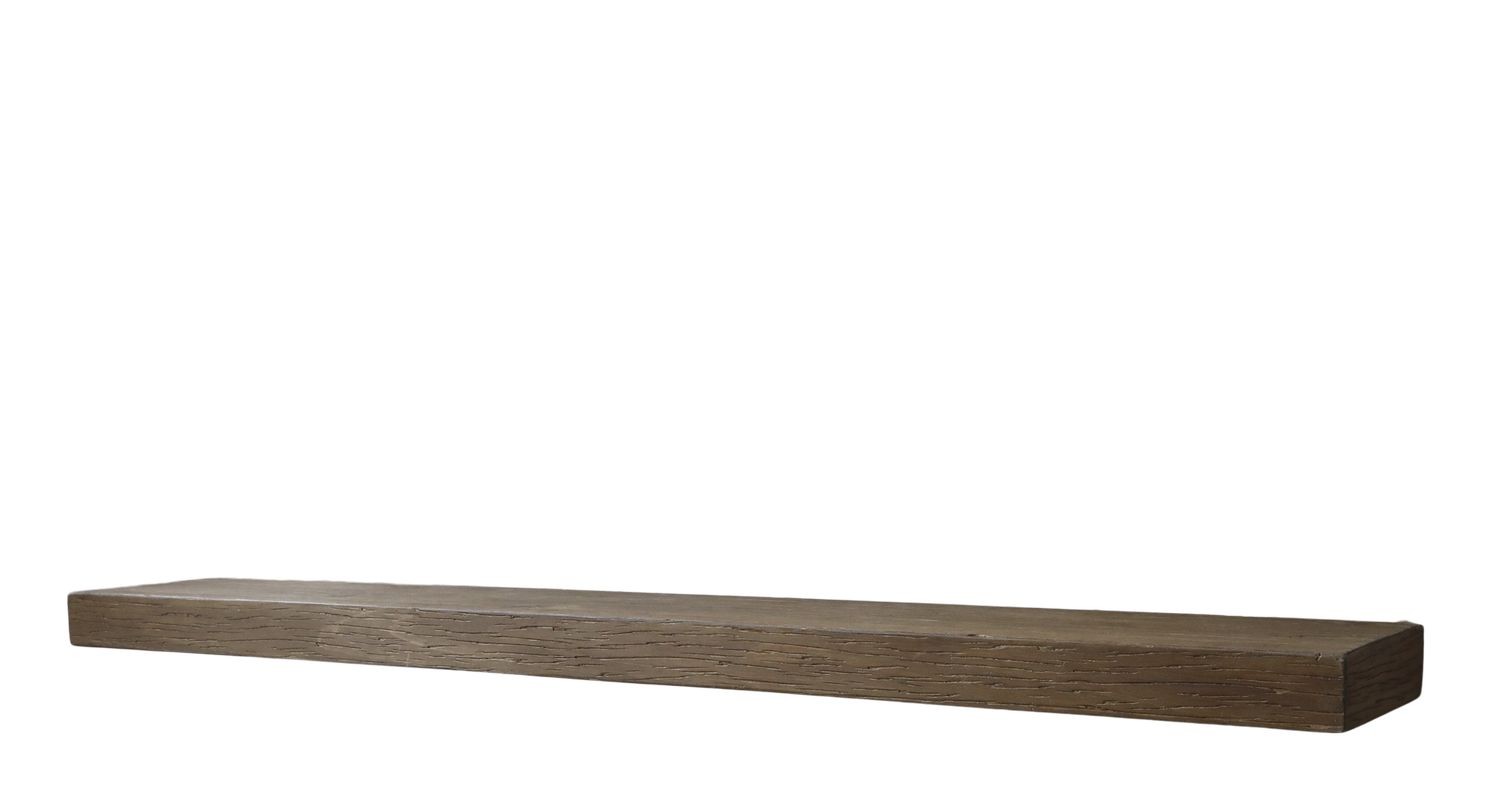 Hnědá antik dřevěná nástěnná polička Sven - 120*18*5 cm