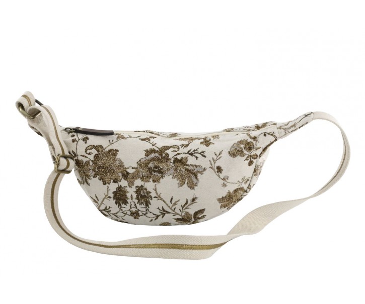 Béžová ledvinka se zlatými vyšívanými listy Anniversary Bumbag - 38*22 cm Chic Antique