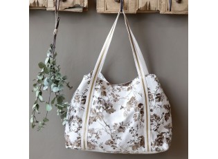 Béžová taška se zlatými vyšívanými listy Anniversary Shopper - 58*32 cm