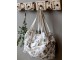 Béžová taška se zlatými vyšívanými listy Anniversary Shopper - 58*32 cm Chic Antique