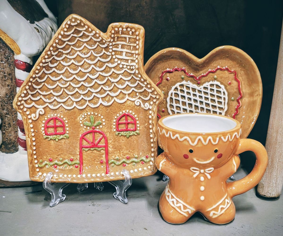 Keramický talířek perníková chaloupka Gingerbread Cott - 20*18*3 cm