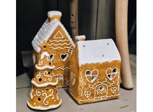 Perníkový stromek na čajovou svíčku Gingerbread Cott - Ø 8*15 cm