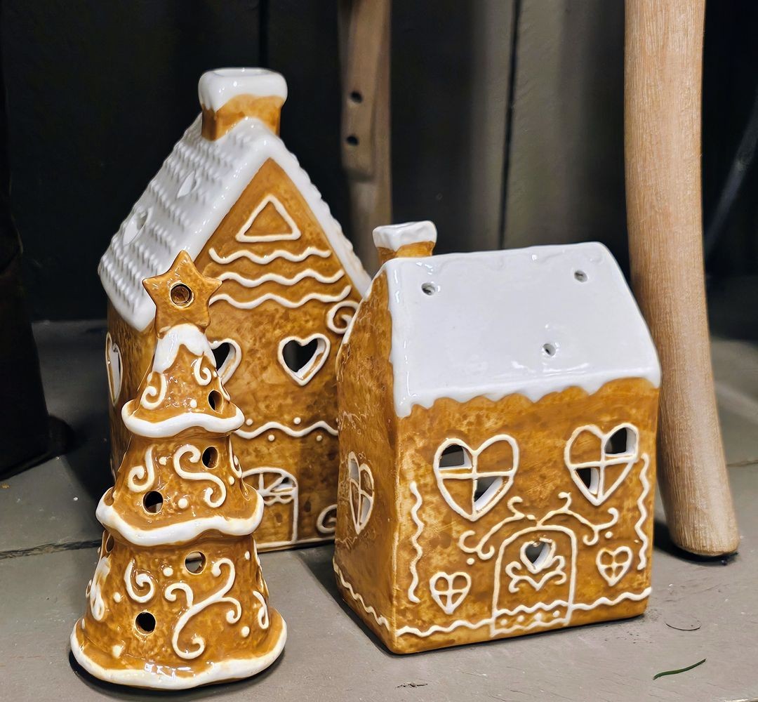 Perníkový stromek na čajovou svíčku Gingerbread Cott - Ø 8*15 cm