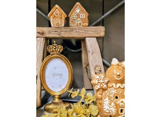 Perníková chaloupka stojan na vizitku/ foto Gingerbread Cott - 5*4*6 cm